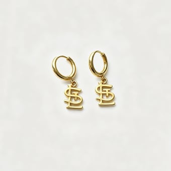 LUV AJ St. Louis Cardinals Logo Charm Huggie Earrings