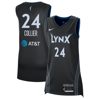 Unisex Nike Napheesa Collier Black Minnesota Lynx Victory Jersey - Rebel Edition