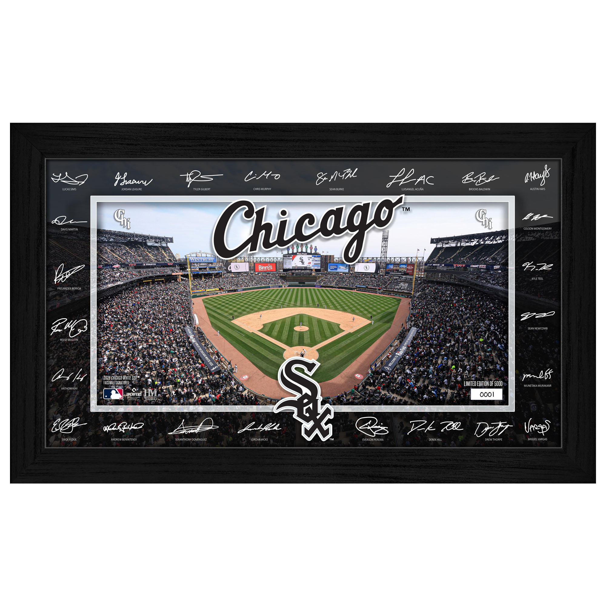 Highland Mint Chicago White Sox 12" x 20" 2026 Signature Field Photograph - Facsimile Signatures