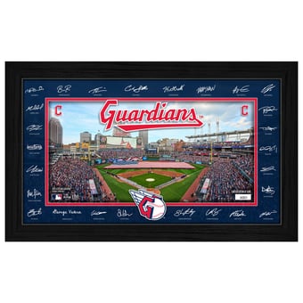 Highland Mint Cleveland Guardians 12" x 20" 2026 Signature Field Photograph - Facsimile Signatures