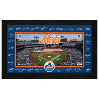 Highland Mint New York Mets 12" x 20" 2026 Signature Field Photograph - Facsimile Signatures