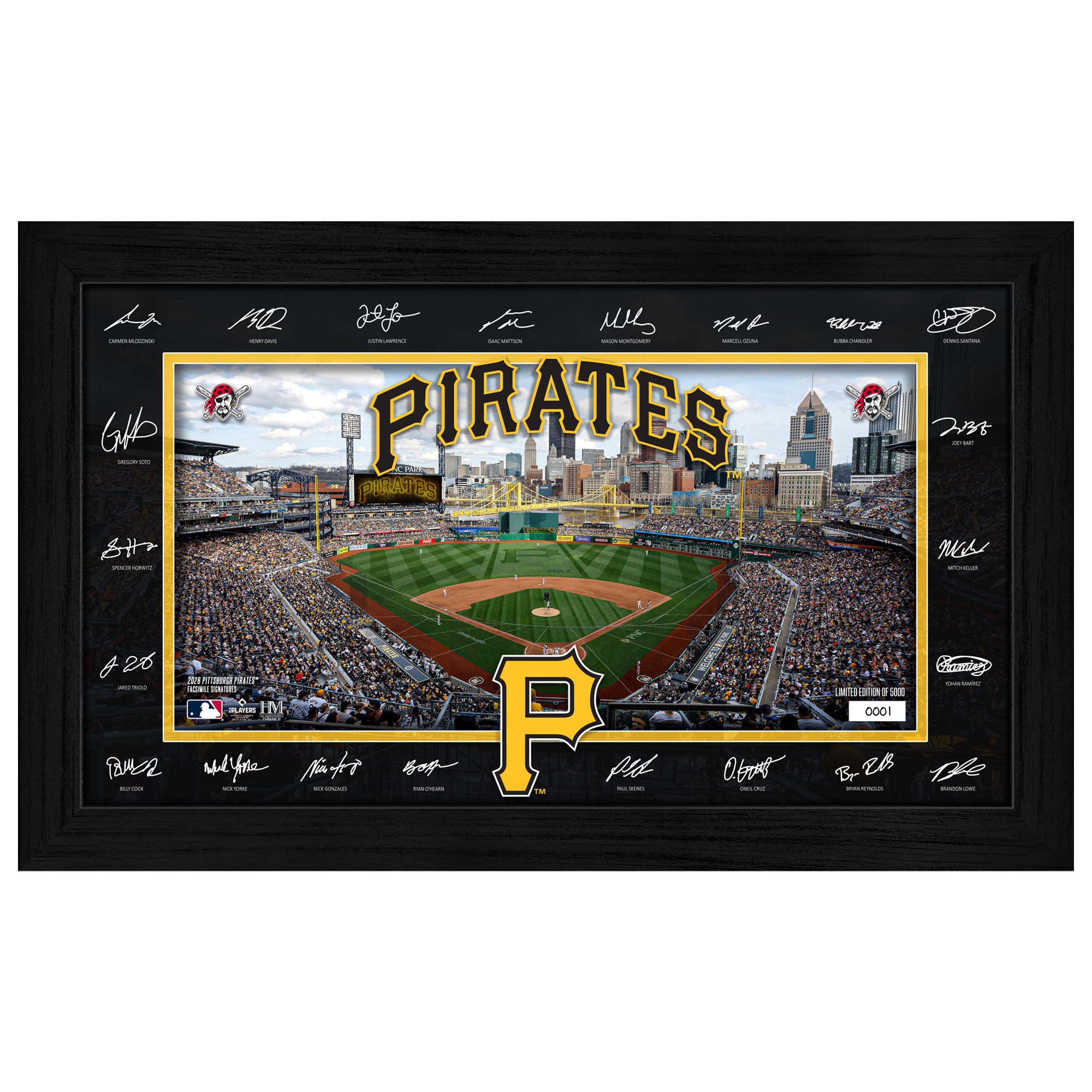 Highland Mint Pittsburgh Pirates 12" x 20" 2026 Signature Field Photograph - Facsimile Signatures