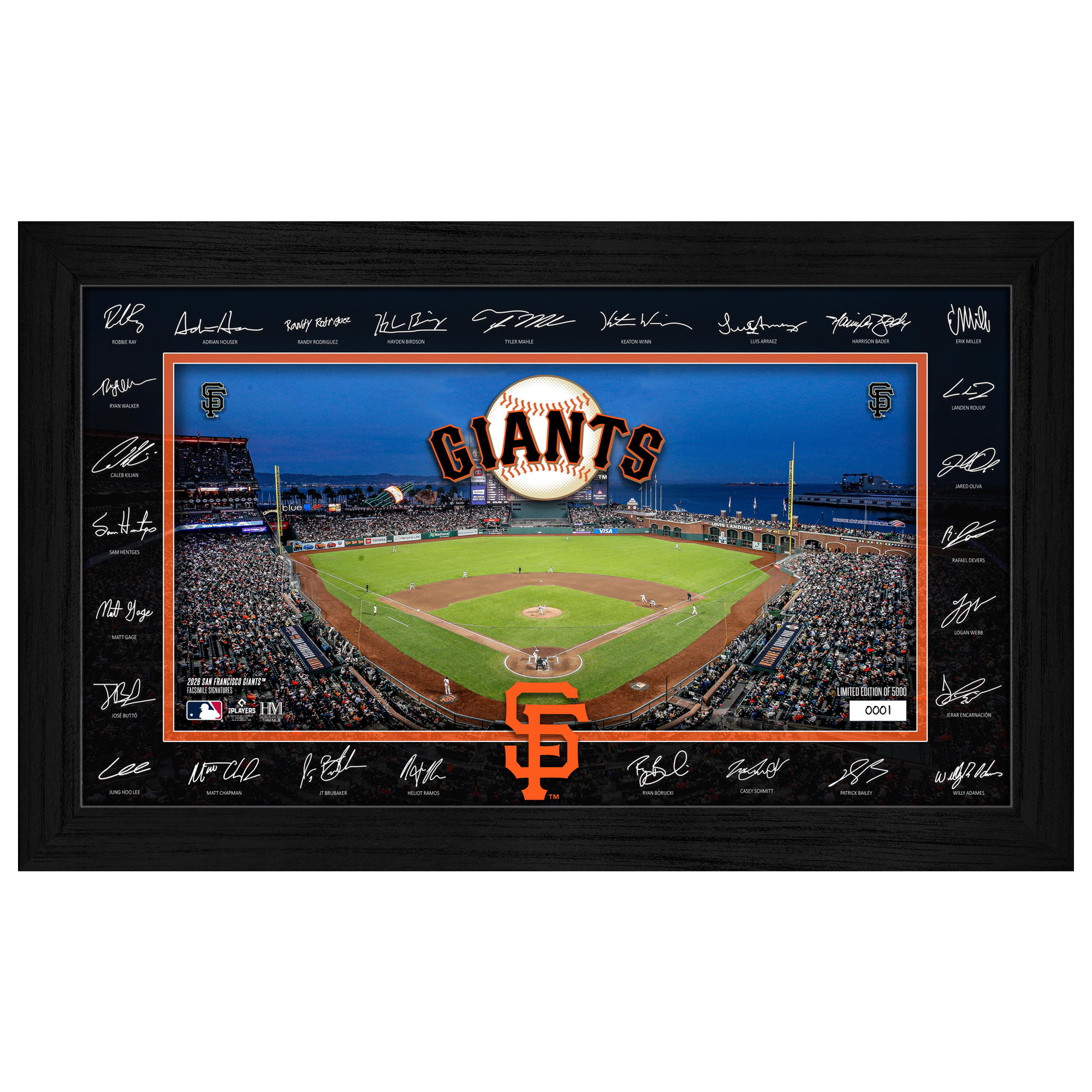 Highland Mint San Francisco Giants 12" x 20" 2026 Signature Field Photograph - Facsimile Signatures