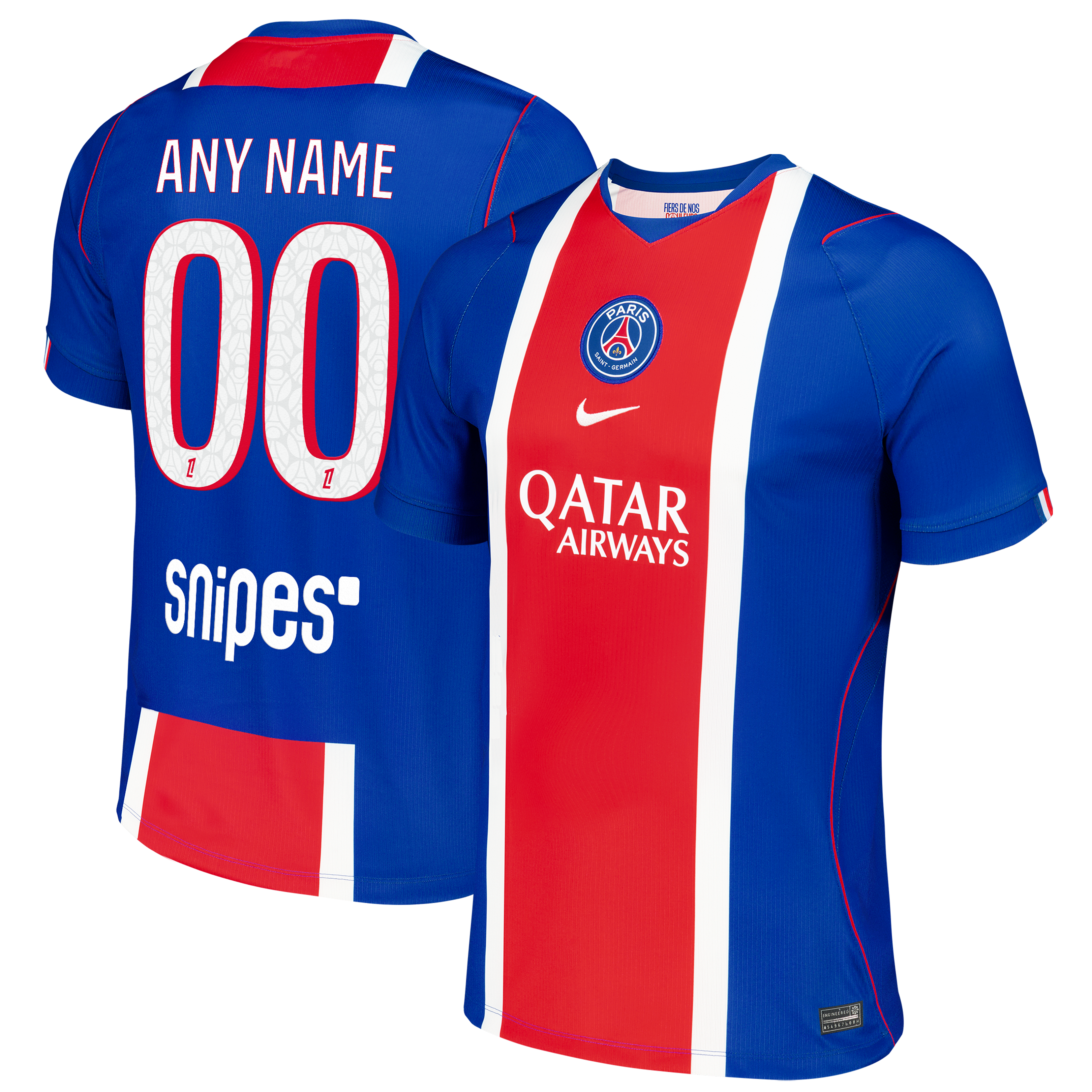 Men's Nike Blue Paris Saint-Germain 2026/27 Home Stadium Replica Custom Jersey