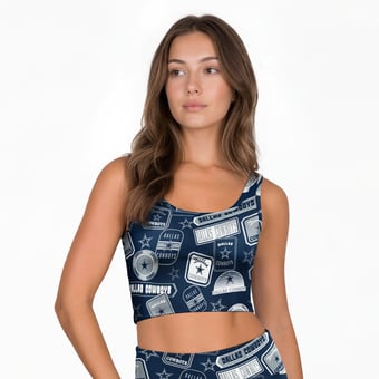 Women's Concepts Sport Navy Dallas Cowboys Grady Allover Print Bralette
