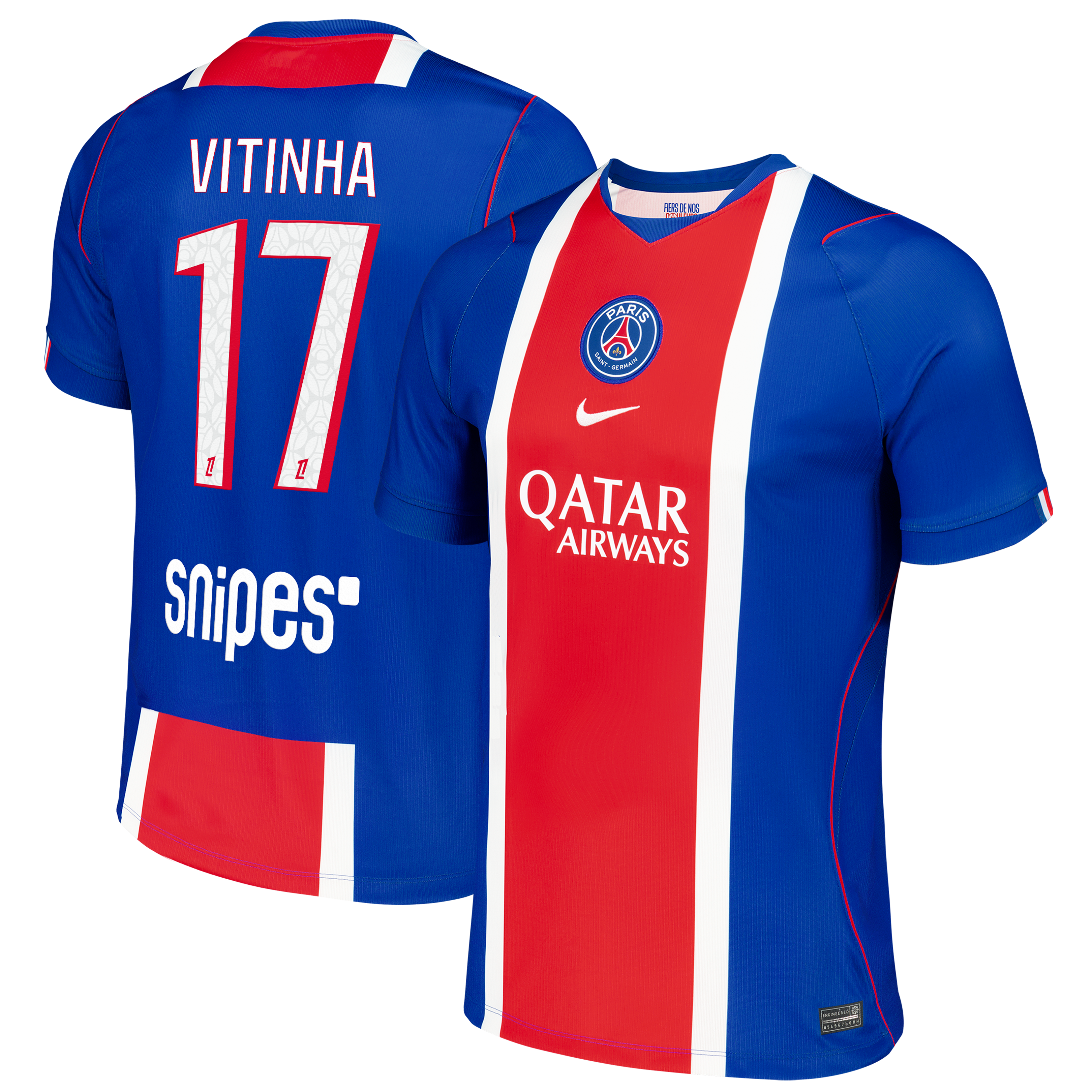 Men's Nike Vitinha Blue Paris Saint-Germain 2026/27 Home Stadium Replica Jersey