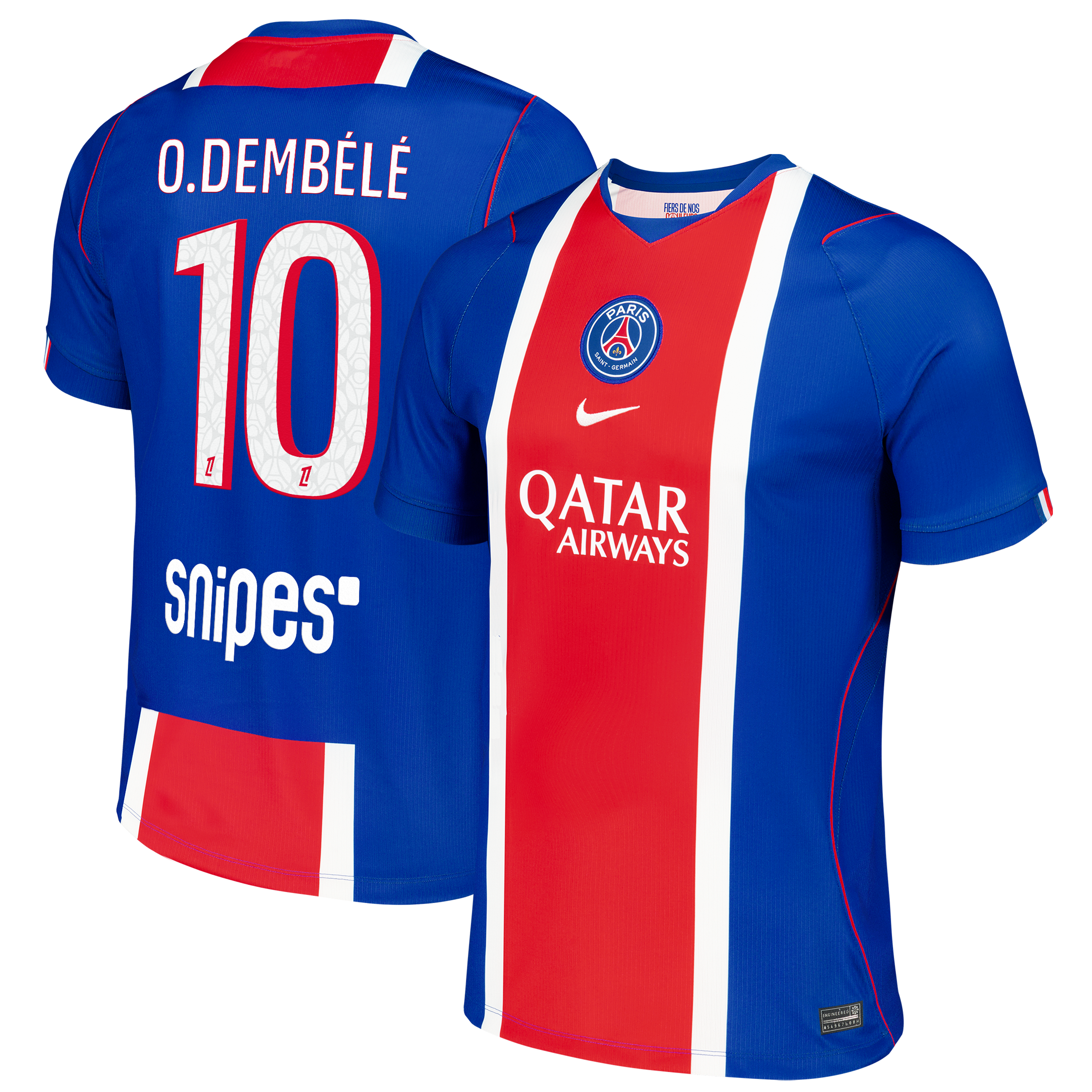 Men's Nike Ousmane Dembélé Blue Paris Saint-Germain 2026/27 Home Stadium Replica Jersey