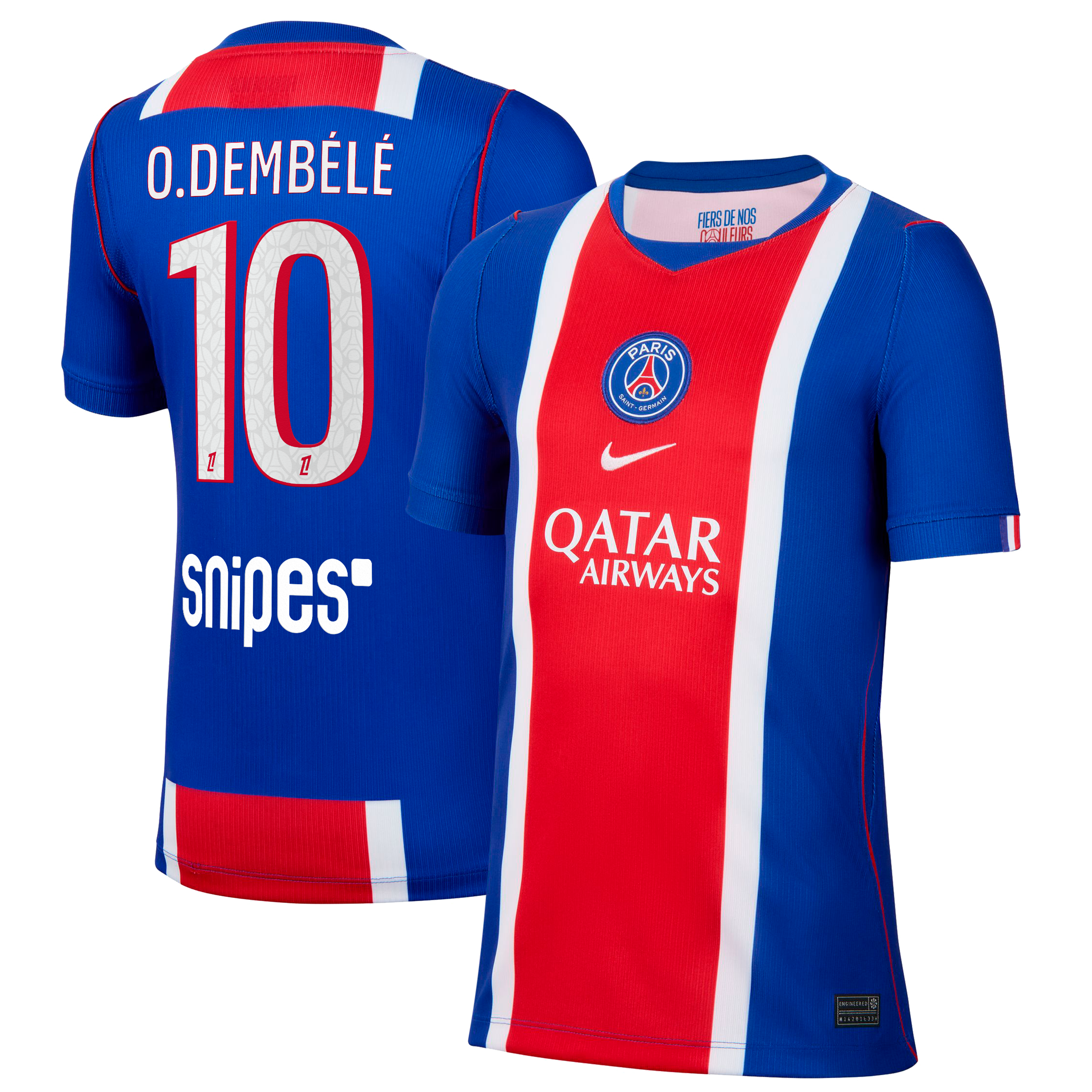 Youth Nike Ousmane Dembélé Blue Paris Saint-Germain 2026/27 Home Stadium Replica Jersey