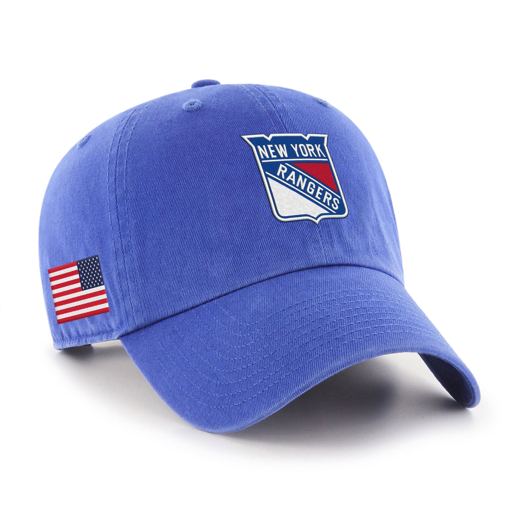 Unisex '47  Blue New York Rangers Heritage Flag Clean Up Adjustable Hat