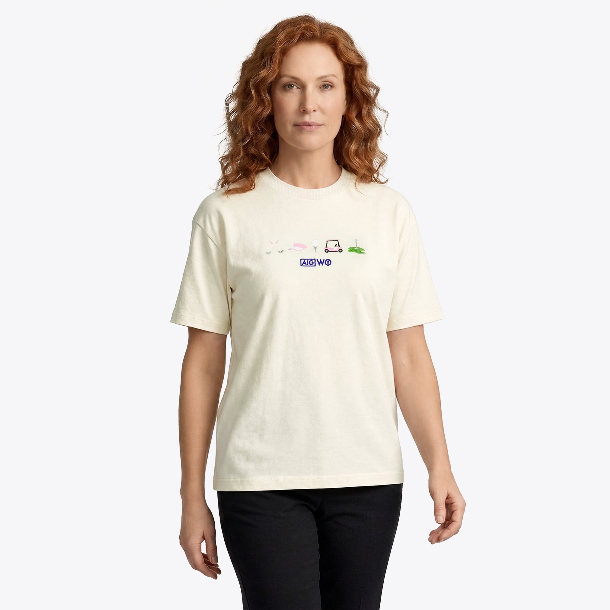 T-shirt grafica AIG Open Icons da donna - Crema - Donna