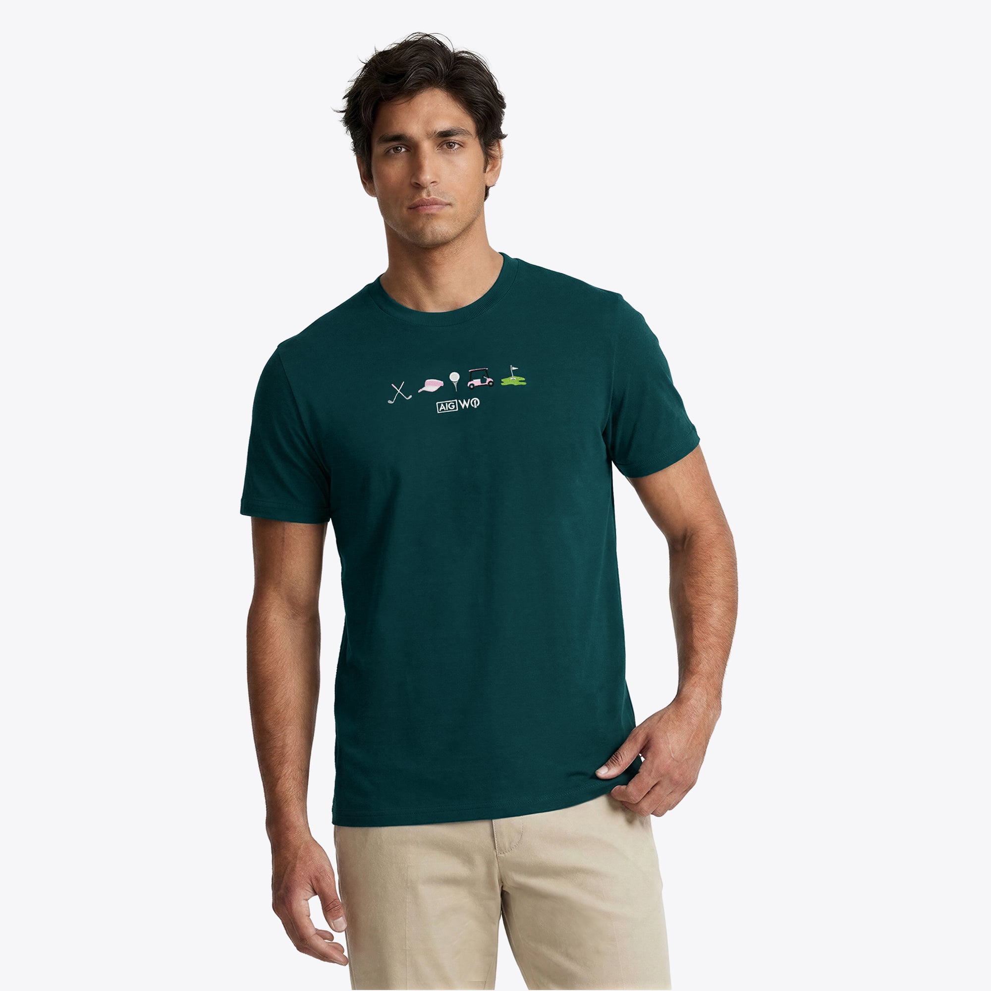 T-shirt grafica da donna AIG Open Icons - Verde