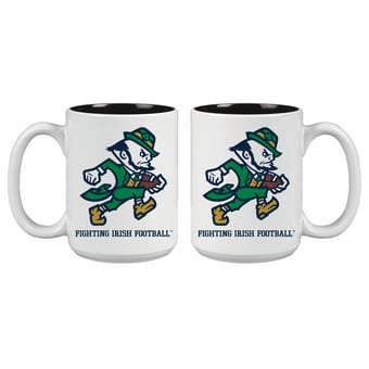 Notre Dame Fighting Irish Two-Piece 15oz. Laura Wilcox Mascot Mug Set