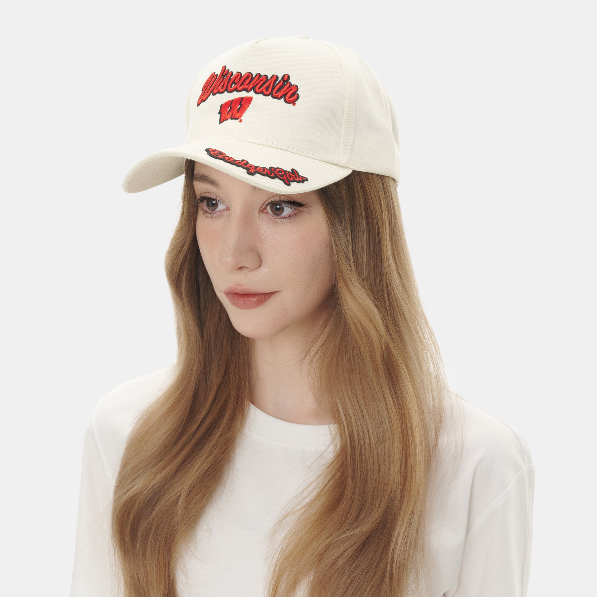Women's ZooZatz Sand Wisconsin Badgers Sweet Spirit A-Frame Adjustable Hat