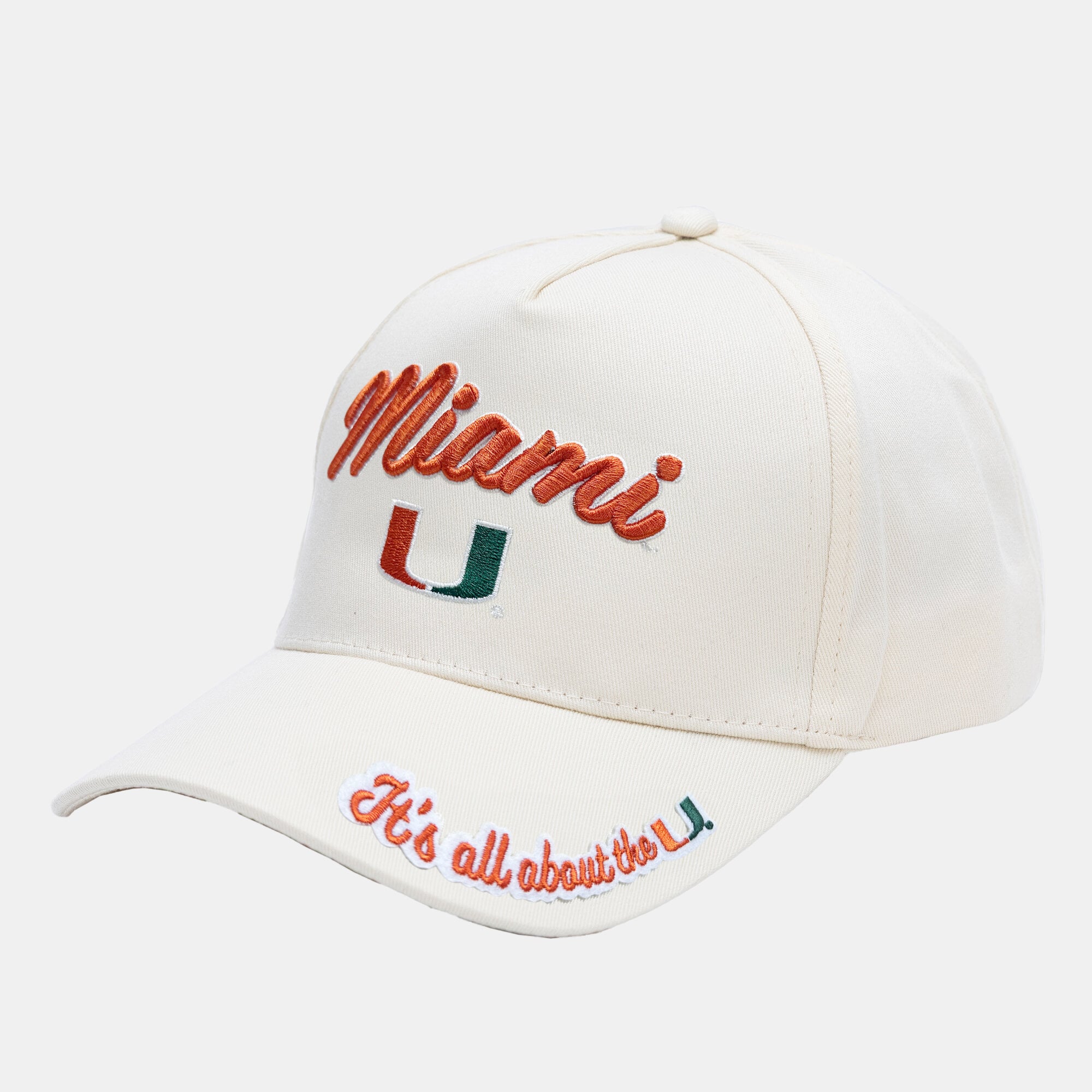 Women's ZooZatz Sand Miami Hurricanes Sweet Spirit A-Frame Adjustable Hat