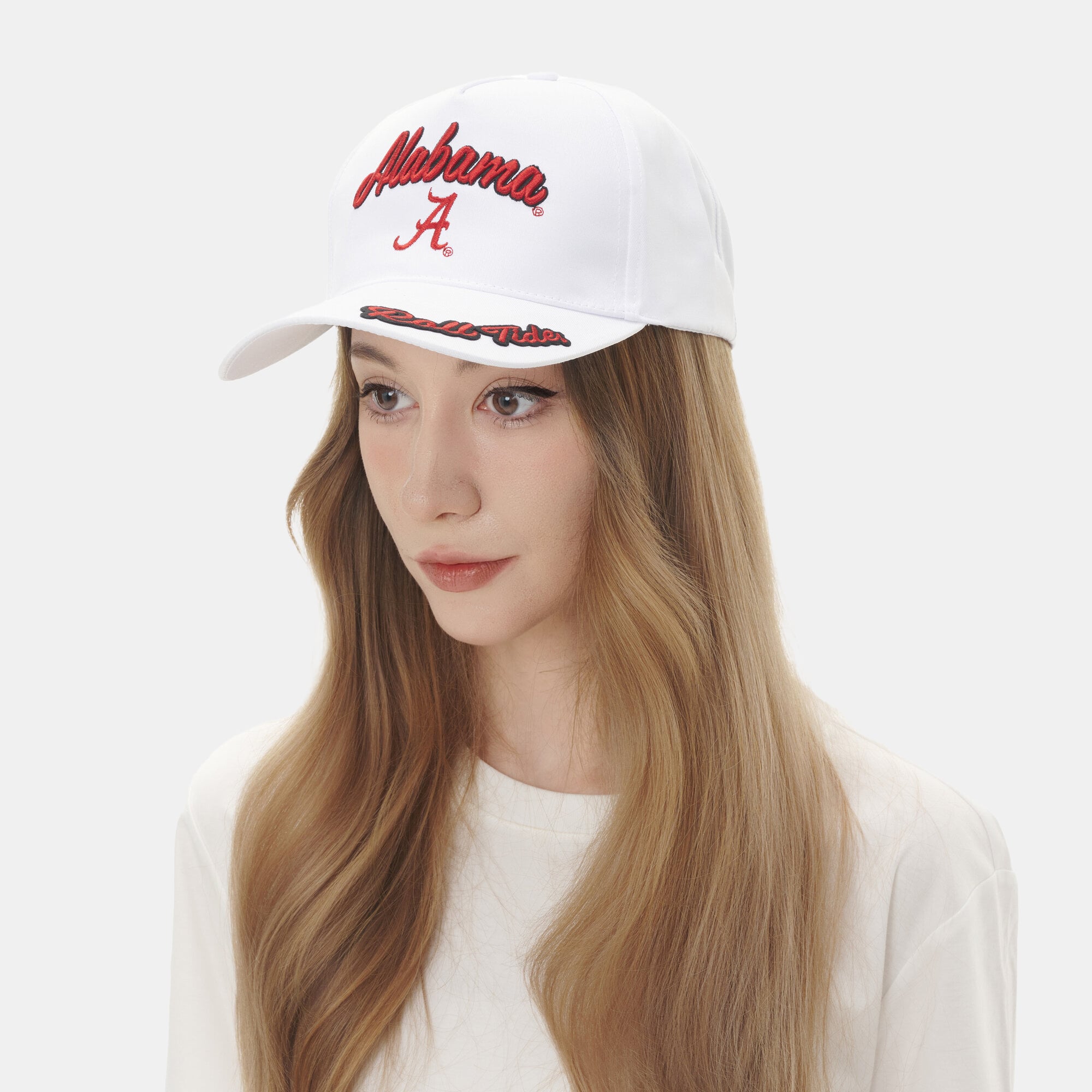 Women's ZooZatz White Alabama Crimson Tide Sweet Spirit A-Frame Adjustable Hat