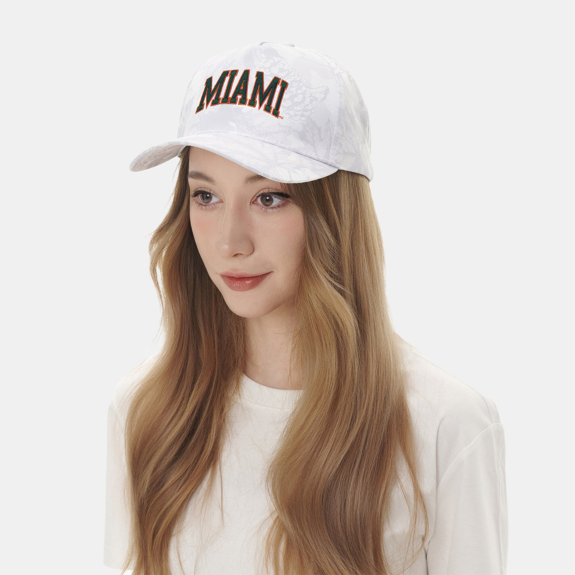 Women's ZooZatz Camo Miami Hurricanes Snow Camo A-Frame Adjustable Hat