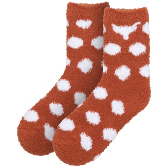 Women's ZooZatz Texas Longhorns Fuzzy Dot Ankle Socks