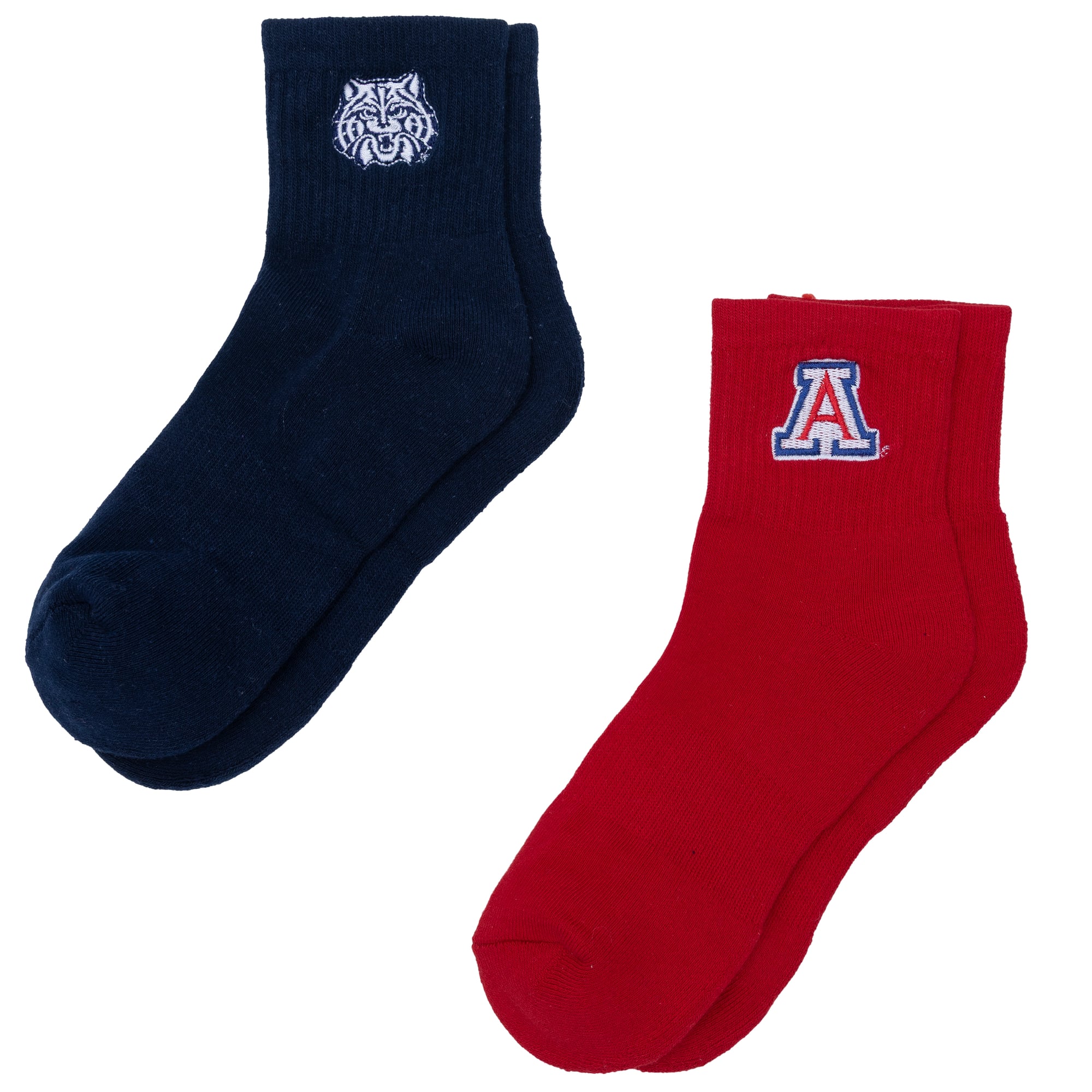 Women's ZooZatz Arizona Wildcats Two-Pack Quarter-Length Socks