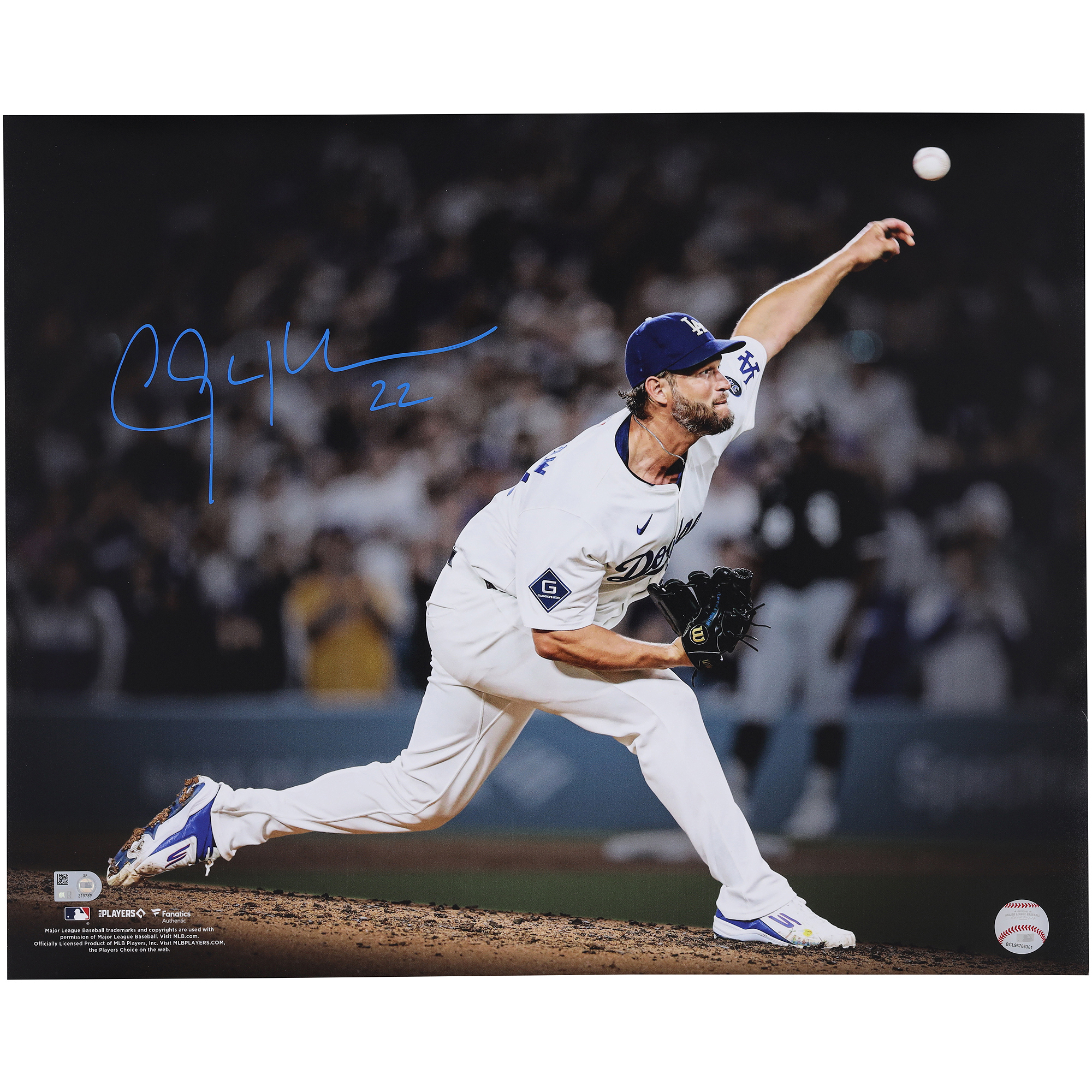 Clayton Kershaw Los Angeles Dodgers Autographed 16" x 20" 3000th Strikeout Spotlight Photograph