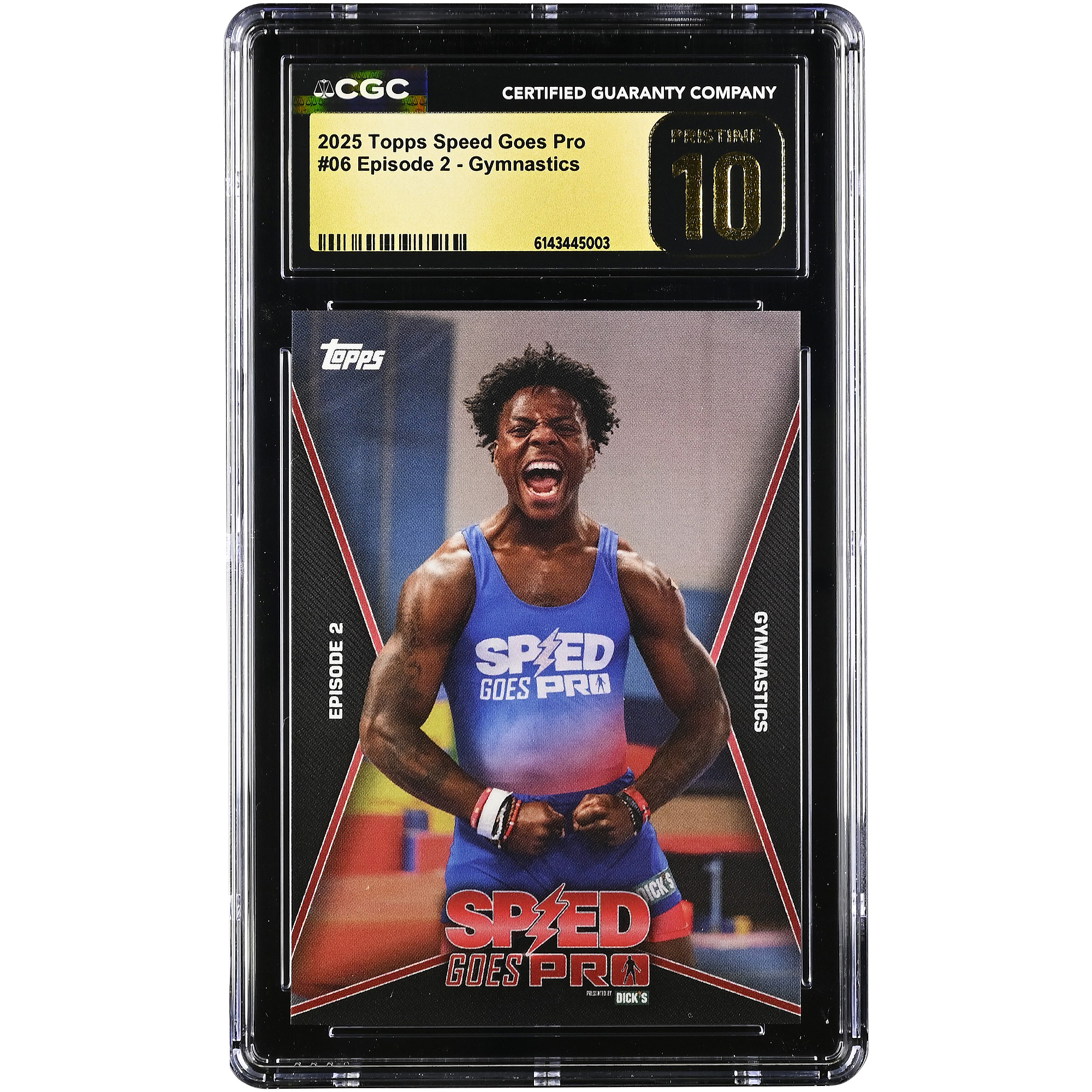 IShowSpeed 2025 Topps Speed Goes Pro Episode 2 - Gymnastics #6 CGC Authenticated PRISTINE 10 Card