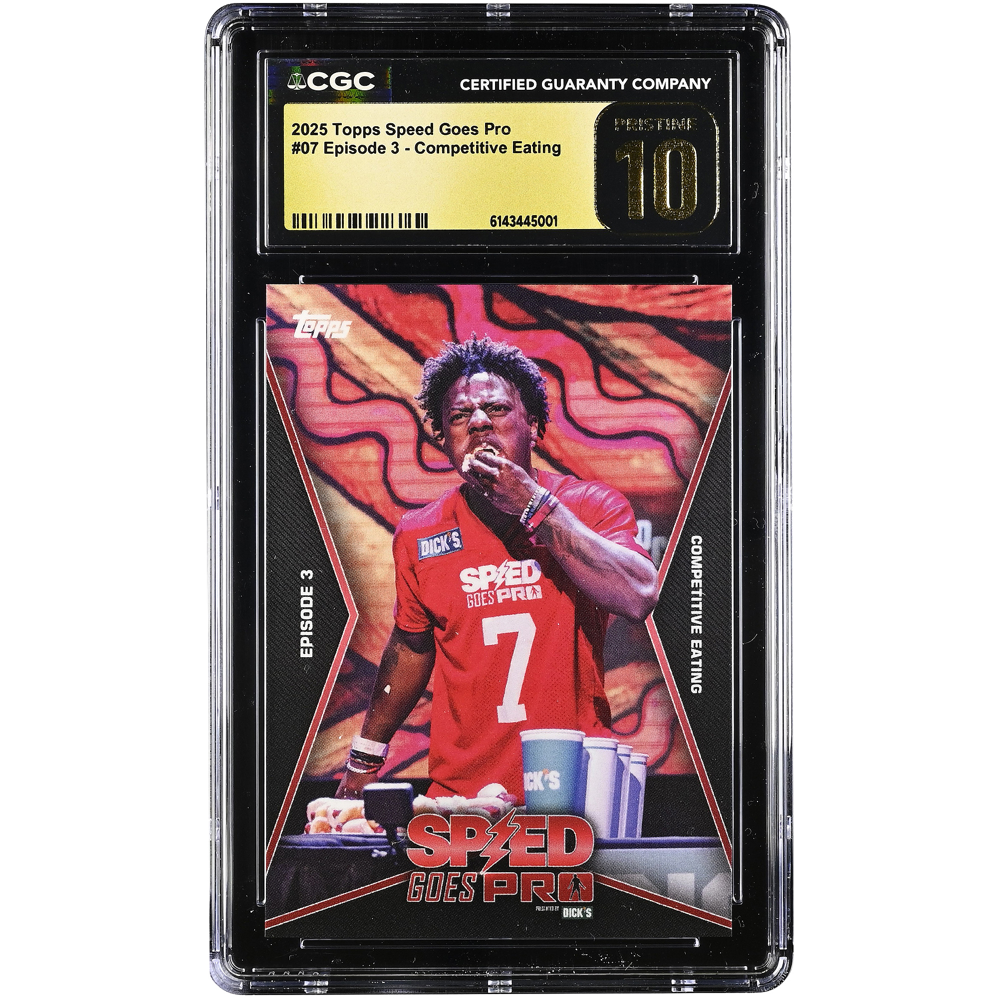 IShowSpeed 2025 Topps Speed Goes Pro Episode 3 - Competitive Eating #7 CGC Authenticated PRISTINE 10 Card