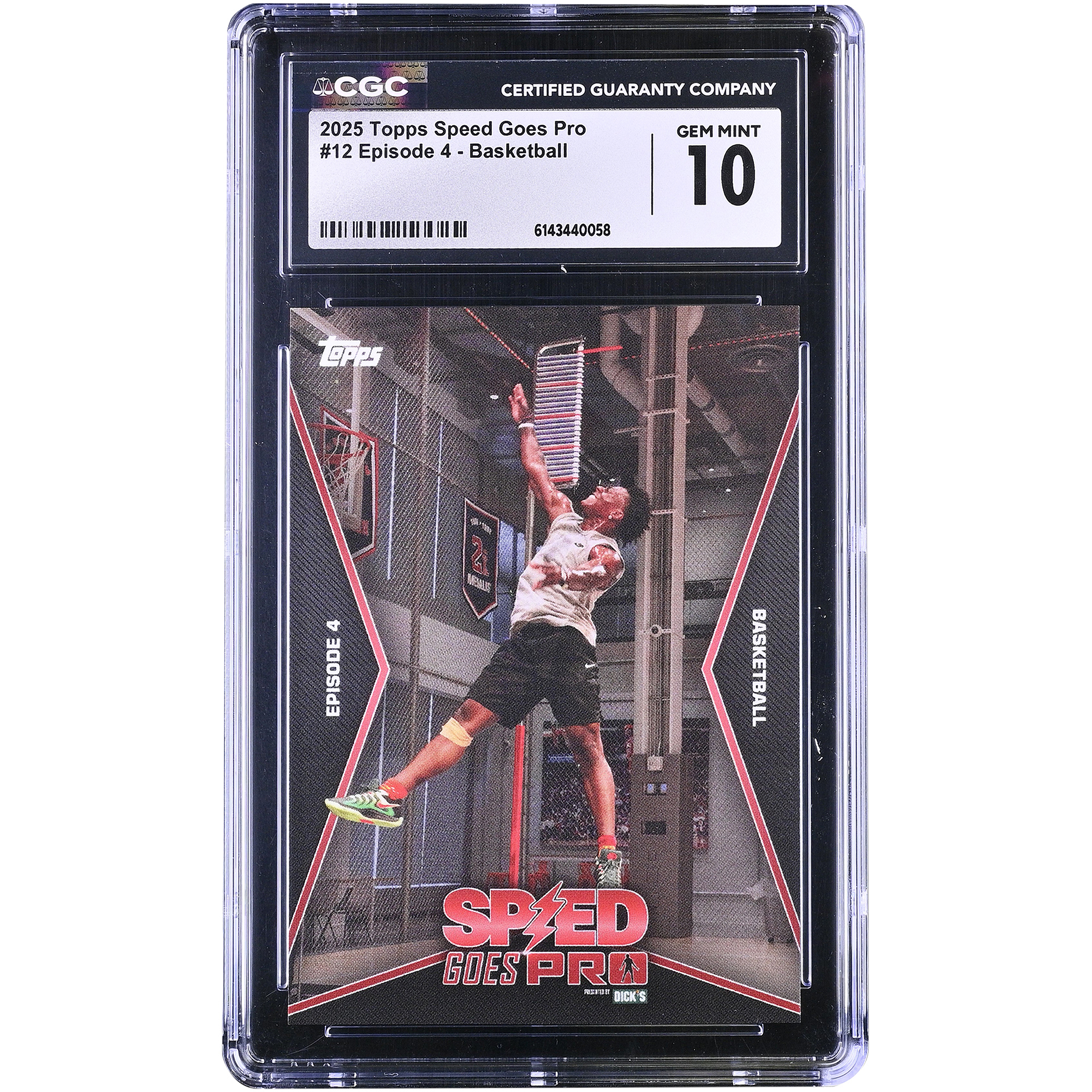 IShowSpeed 2025 Topps Speed Goes Pro Episode 4 - Basketball #12 CGC Authenticated 10 Card
