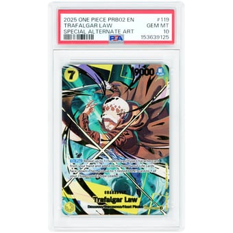 Trafalgar Law 2025 One Piece PRB02 Special Alternate Art #119 PSA Authenticated 10 Card