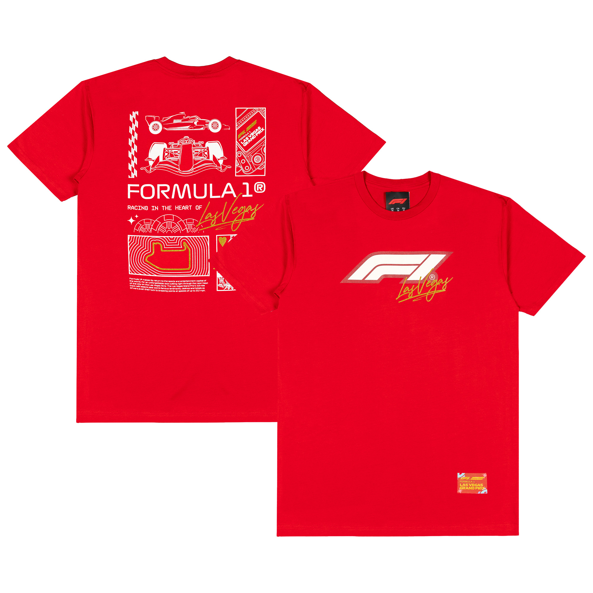 Men’s Red 2026 Las Vegas Grand Prix Steering T-Shirt Men’s Red 2026 Las Vegas Grand Prix Steering T-Shirt