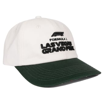 Men's Cream/Green Formula 1 Las Vegas Grand Prix Casino Carpet Adjustable Dad Hat