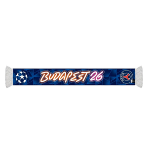 Écharpe PSG Imprimé Finale Ligue des Champions Budapest 2026, vue 1