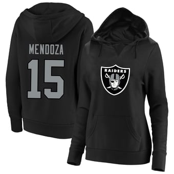 Women's Fanatics Fernando Mendoza Black Las Vegas Raiders Plus Size Player Name & Number Notch Neck Hoodie