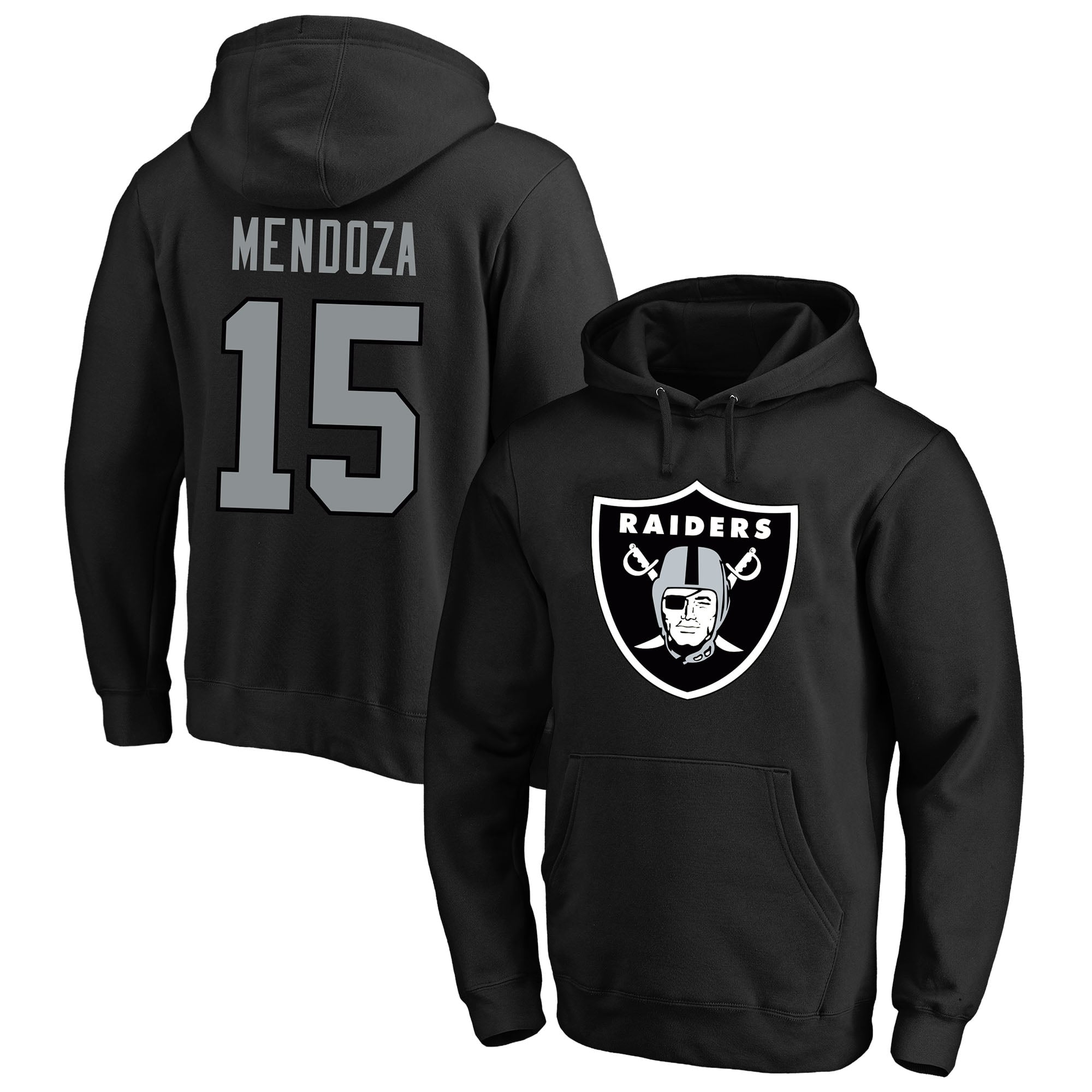 Men's Fanatics Fernando Mendoza Black Las Vegas Raiders Big & Tall Name & Number Fleece Hoodie
