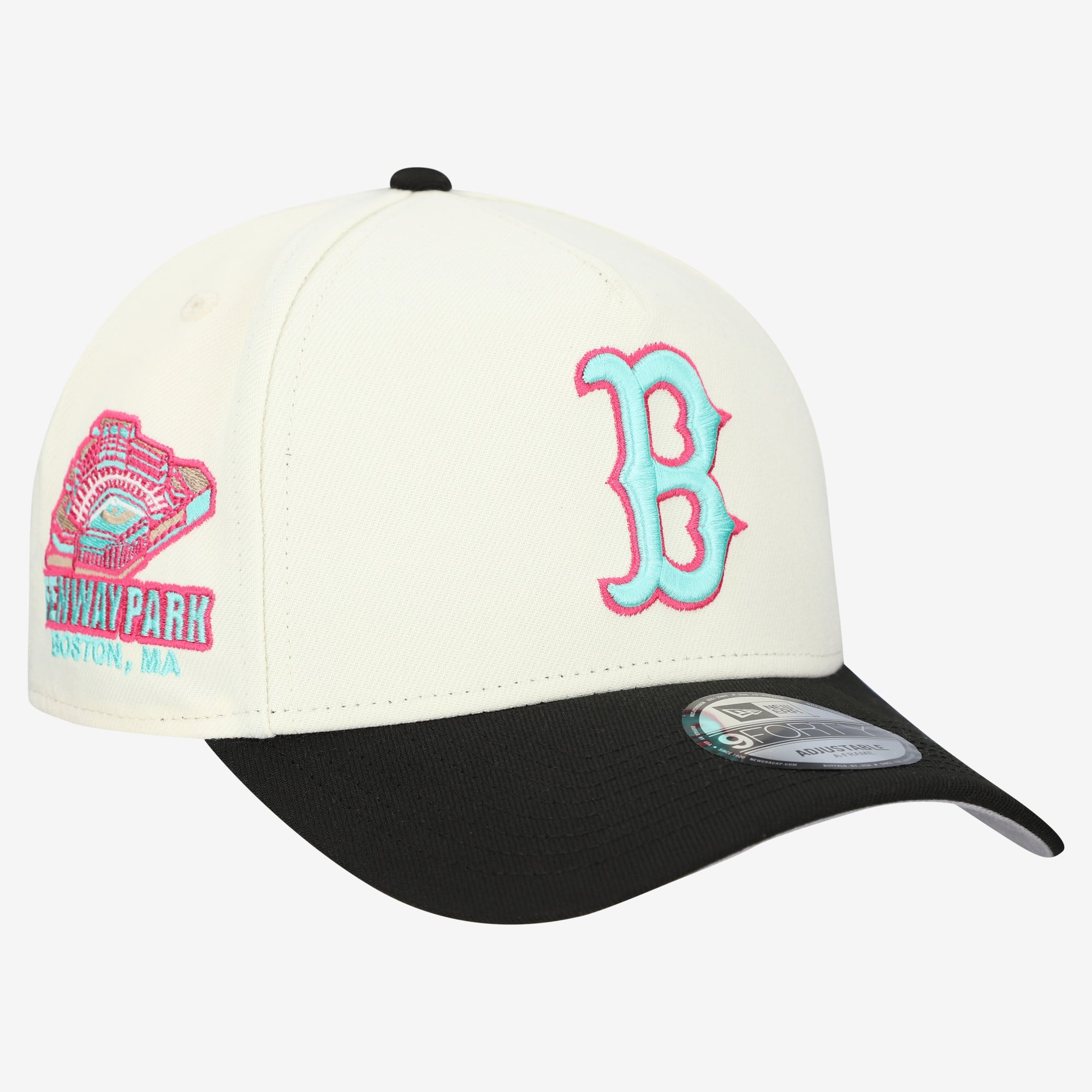 Men's New Era Cream Boston Red Sox Stadium Chrome 9FORTY A-Frame Adjustable Hat