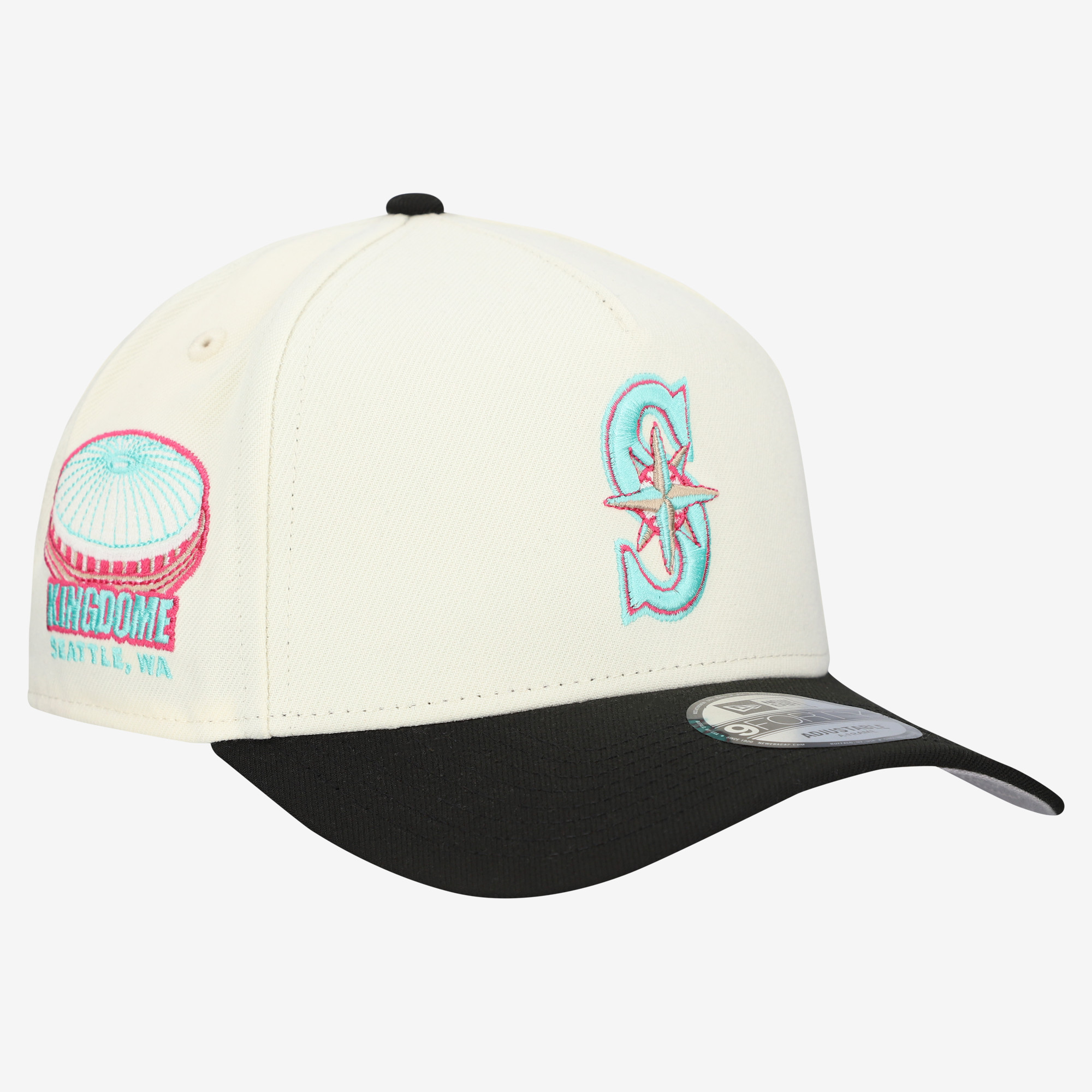 Men's New Era Cream Seattle Mariners Stadium Chrome 9FORTY A-Frame Adjustable Hat