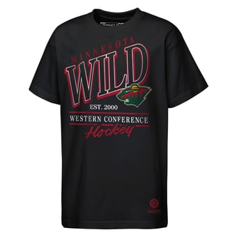 Youth Mitchell & Ness  Black Minnesota Wild Called Up T-Shirt