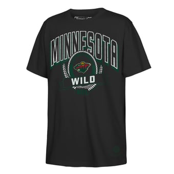 Youth Mitchell & Ness  Black Minnesota Wild Back to Cool T-Shirt