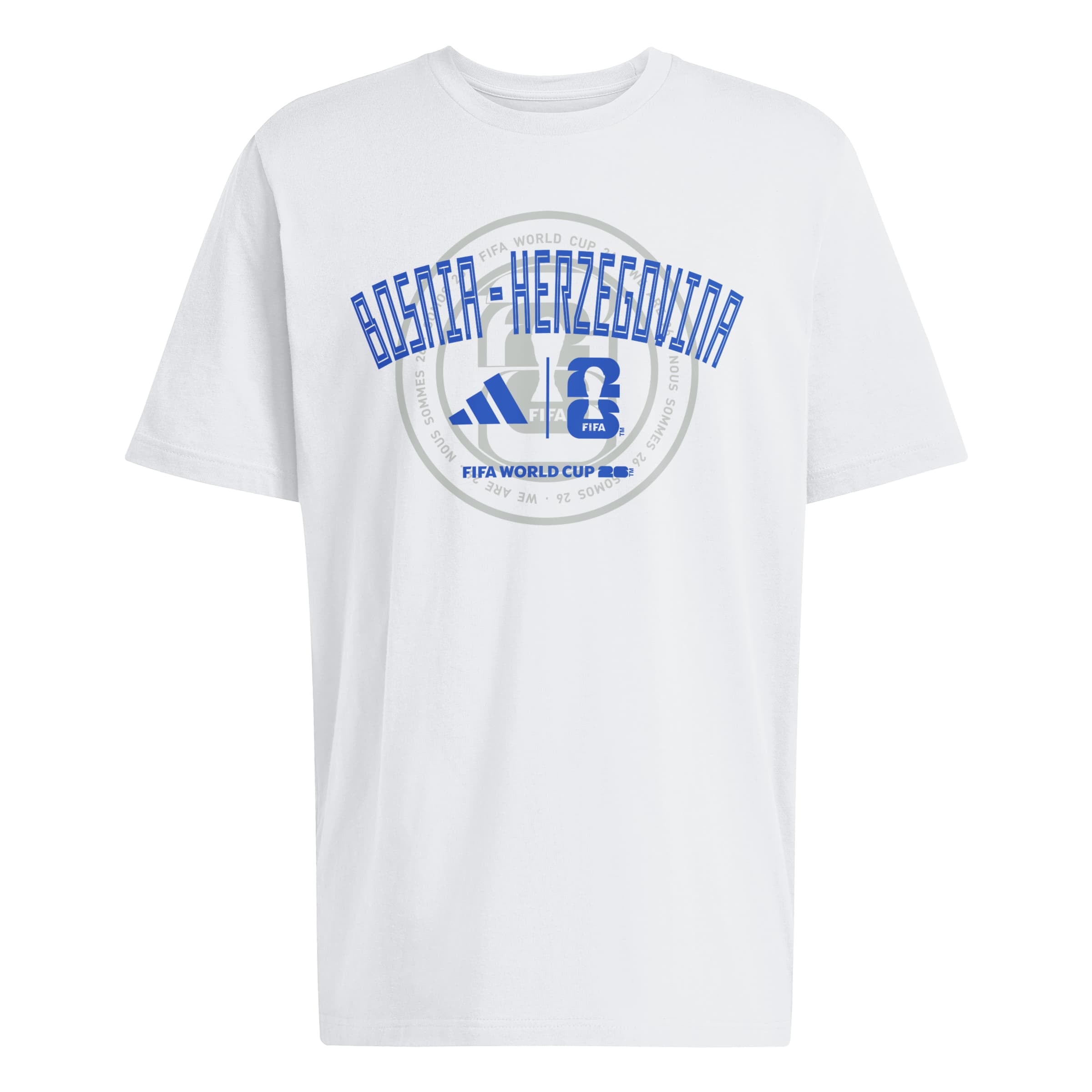 Men's adidas White Bosnia & Herzegovina National Team 2026 FIFA World Cup Qualifier T-Shirt