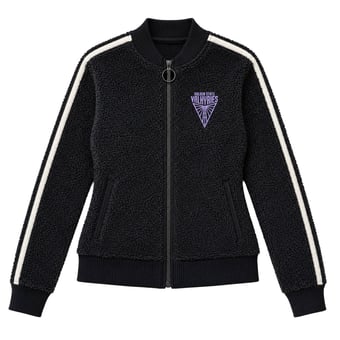 Unisex FISLL Eclipse Black Golden State Valkyries Sherpa Full-Zip Jacket