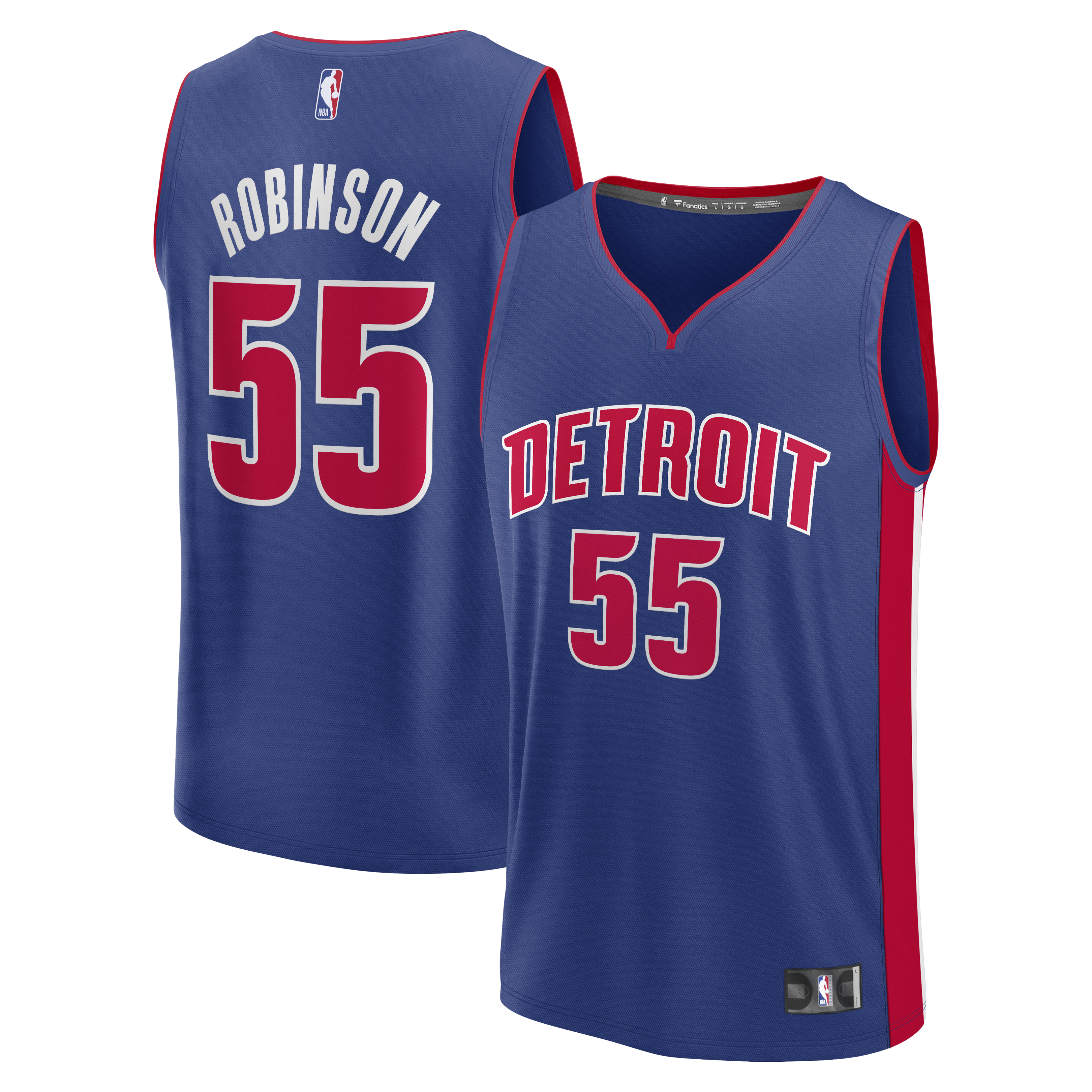 Men's Fanatics Duncan Robinson Blue Detroit Pistons Fast Break Jersey - Icon Edition