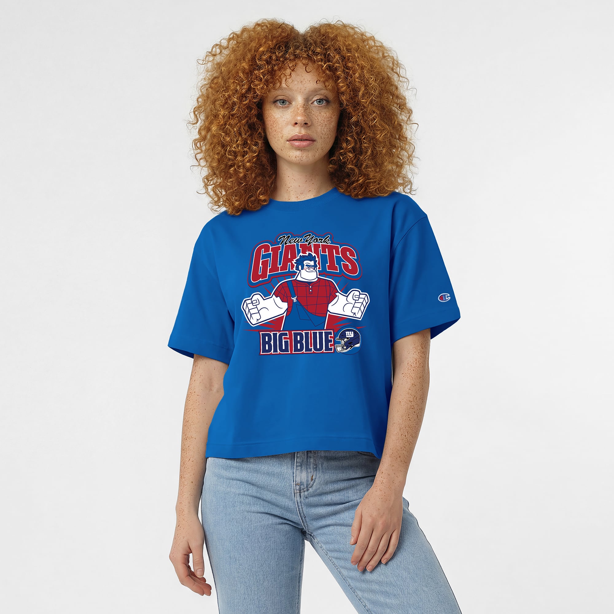 Women's Disney x Champion Royal New York Giants Wreck-It Ralph All-Star T-Shirt