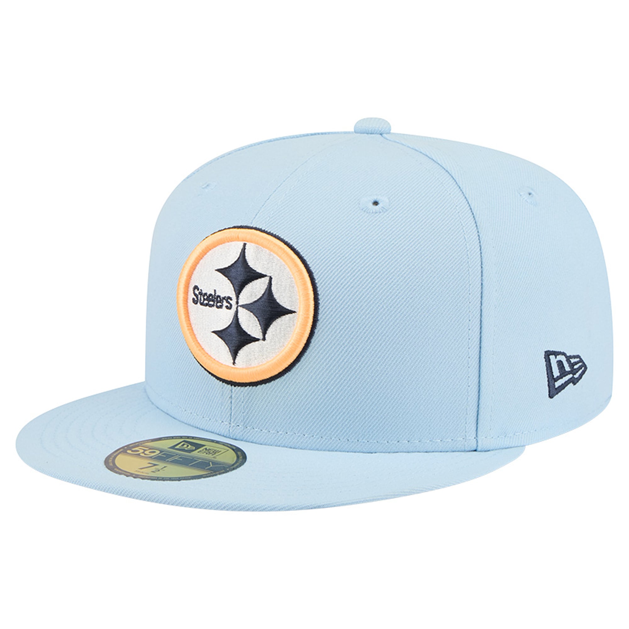Men's New Era Coastal Blue Pittsburgh Steelers 59FIFTY Fitted Hat