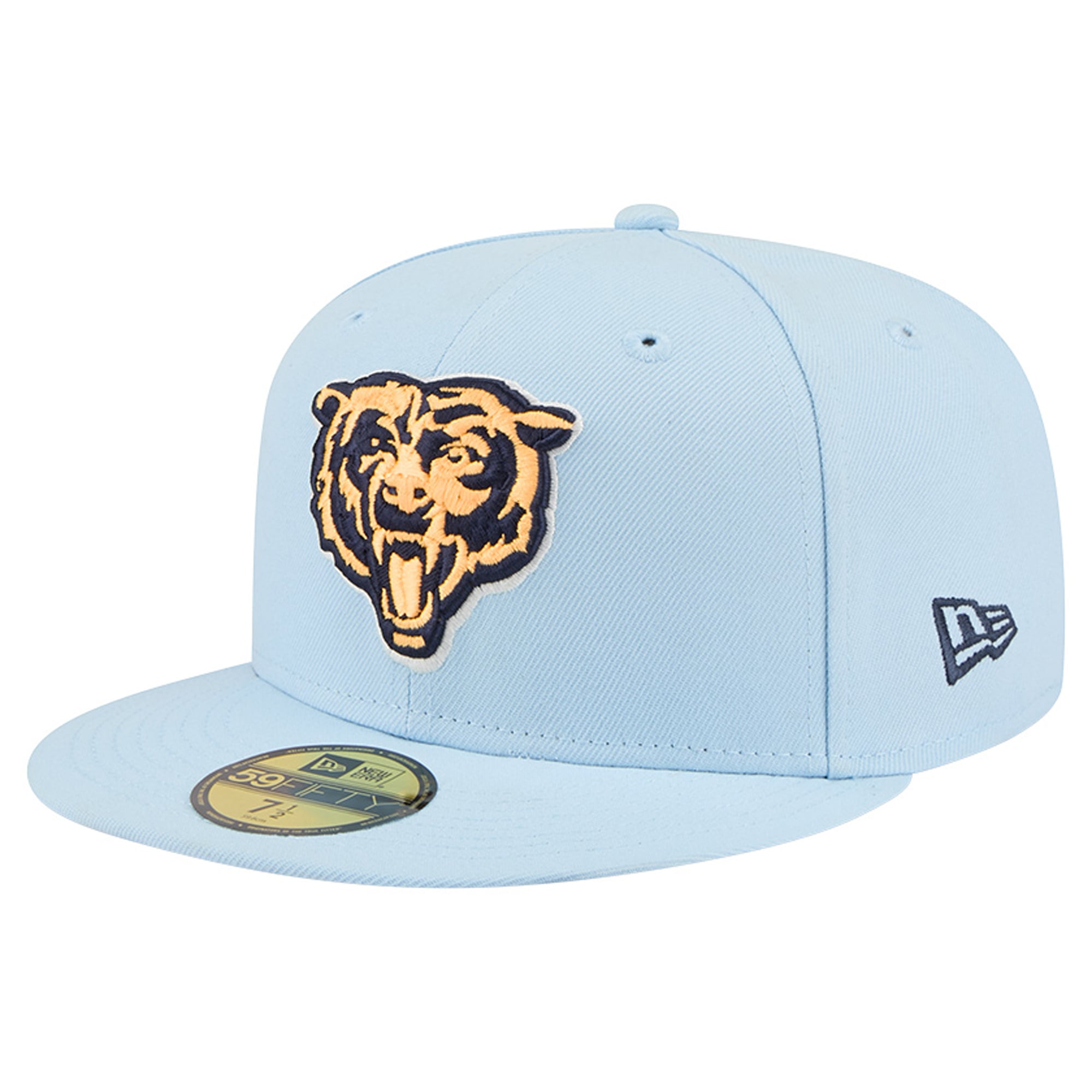 Men's New Era Coastal Blue Chicago Bears 59FIFTY Fitted Hat