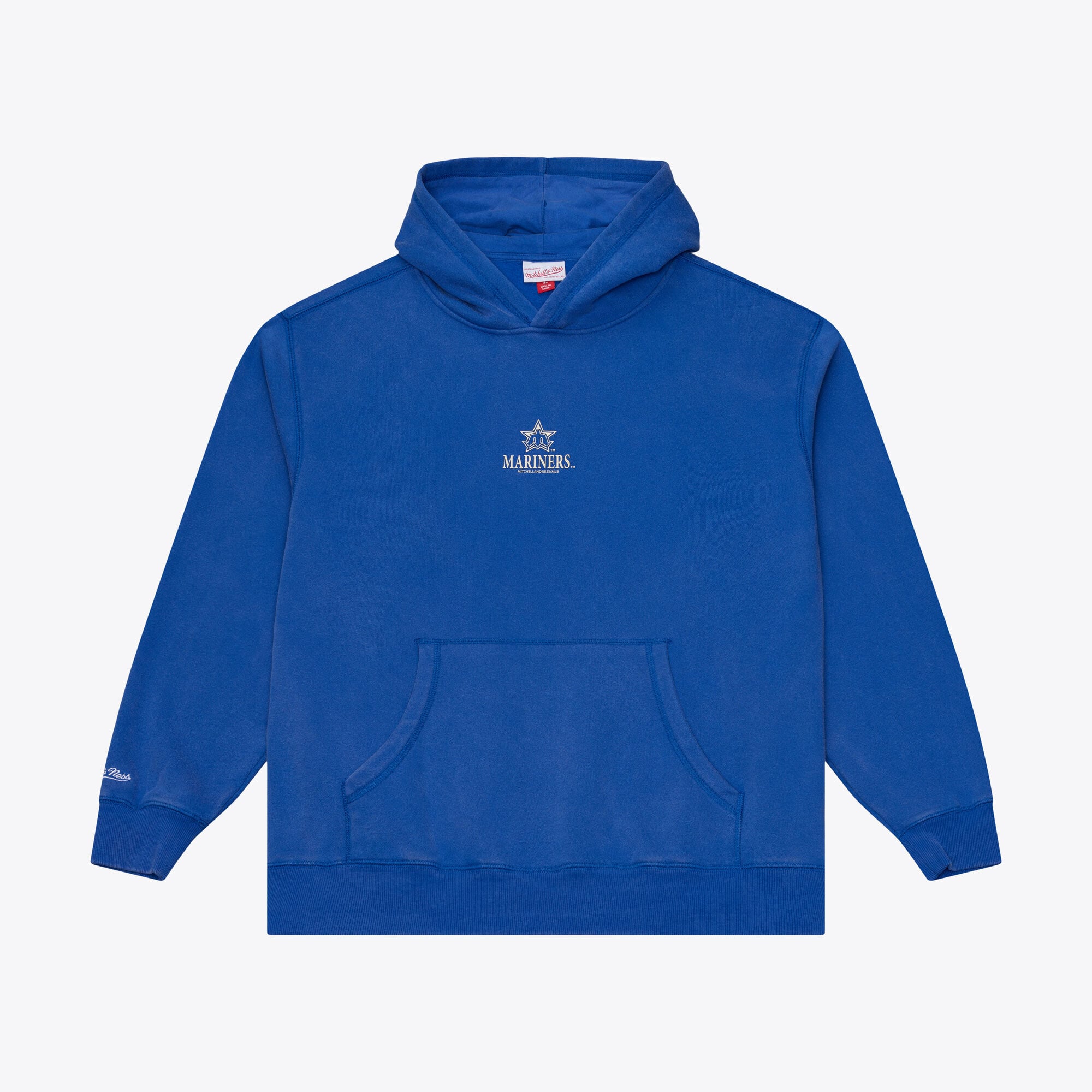 Felpa con cappuccio da uomo Mitchell & Ness Royal Seattle Mariners Core Essentials