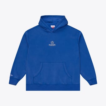 Men's Mitchell & Ness  Royal Seattle Mariners Core Essentials Fleece Hoodie