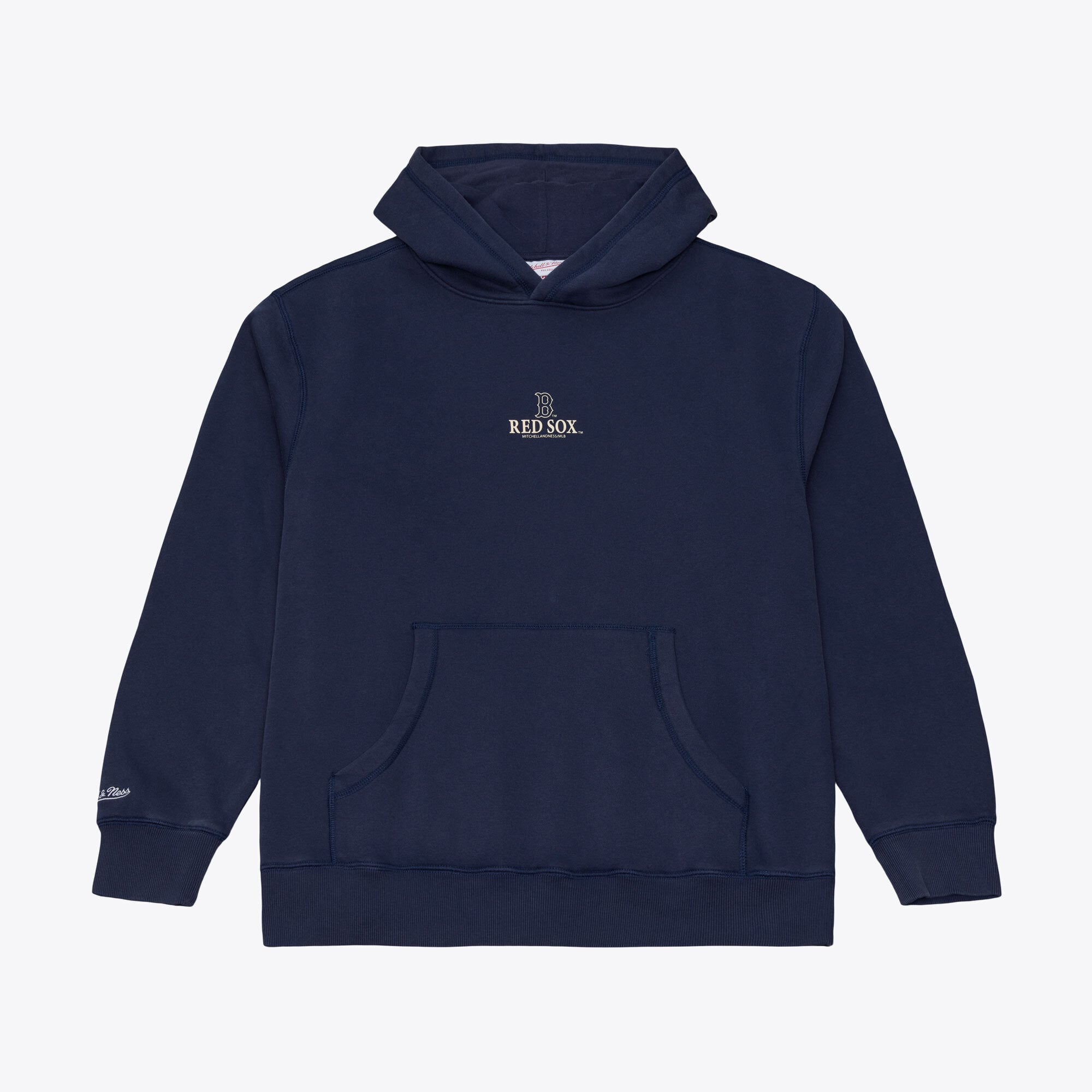Felpa con cappuccio da uomo Mitchell & Ness blu navy Boston Red Sox Core Essentials