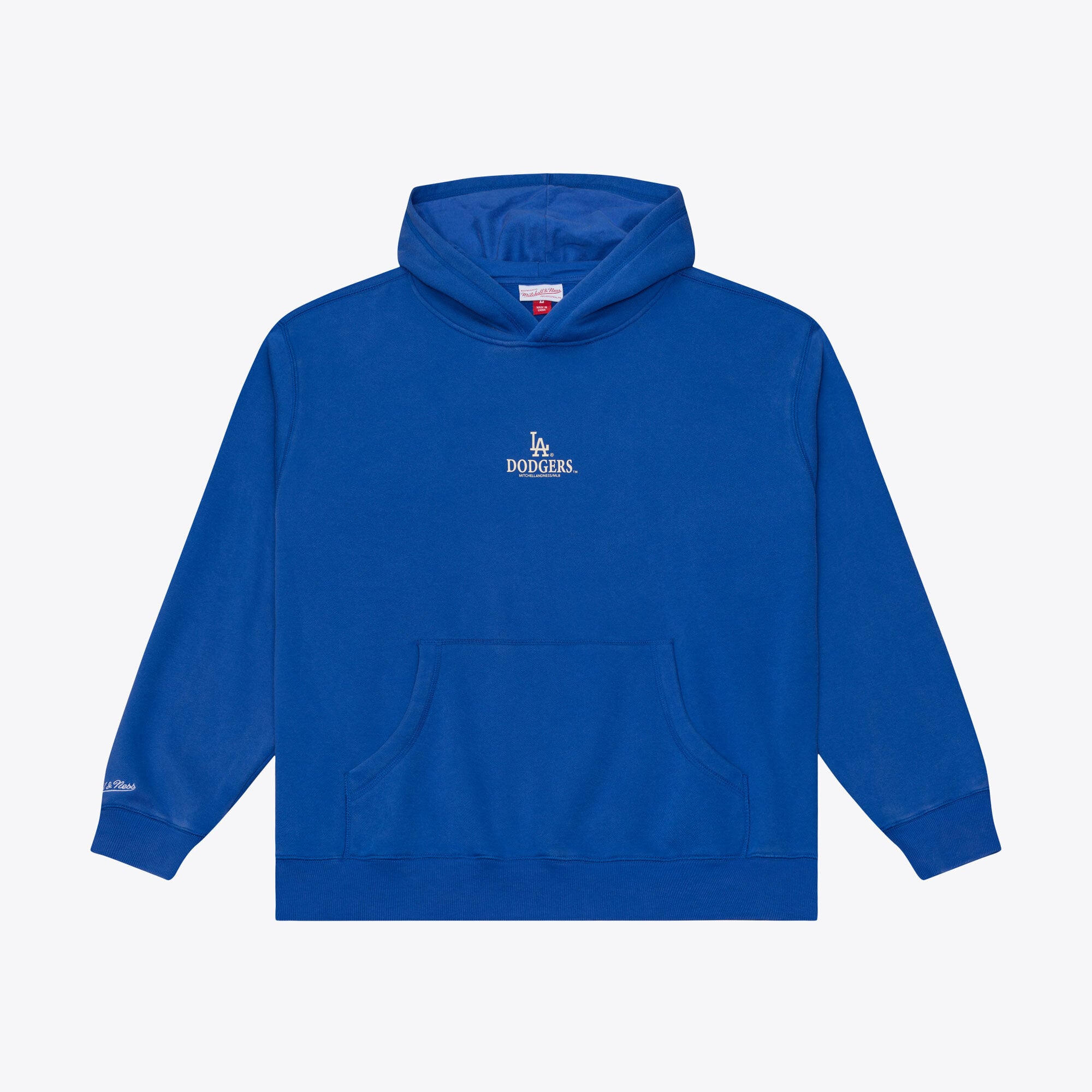 Felpa con cappuccio da uomo Mitchell & Ness Royal Los Angeles Dodgers Core Essentials