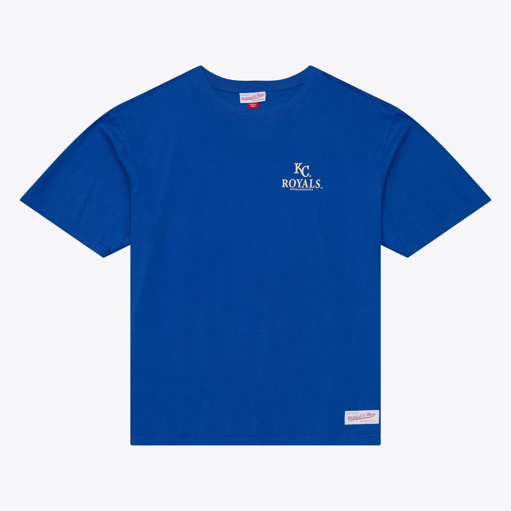 T-shirt da uomo Mitchell & Ness Royal Kansas City Royals Core Essentials