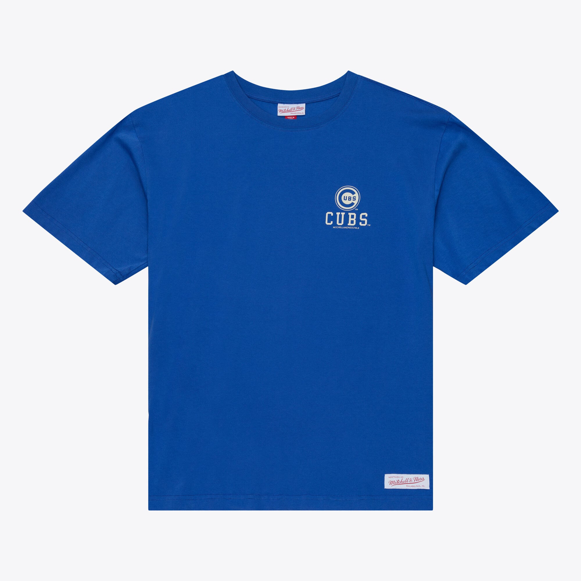 T-shirt da uomo Mitchell & Ness Royal Chicago Cubs Core Essentials