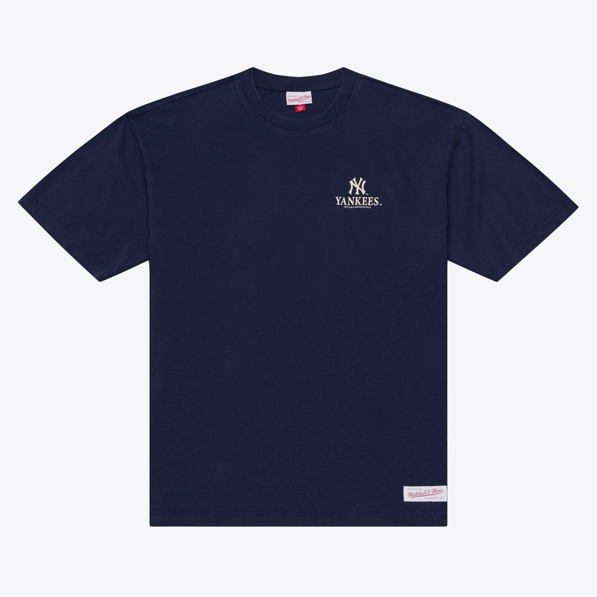 T-shirt da uomo Mitchell & Ness New York Yankees Core Essentials blu navy
