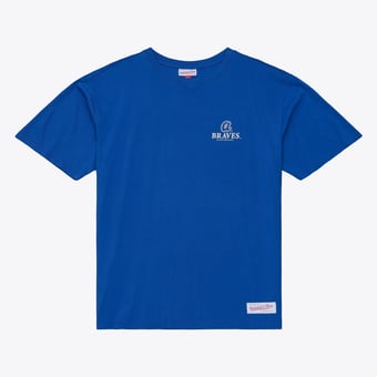 Men's Mitchell & Ness Royal Atlanta Braves Core Essentials T-Shirt